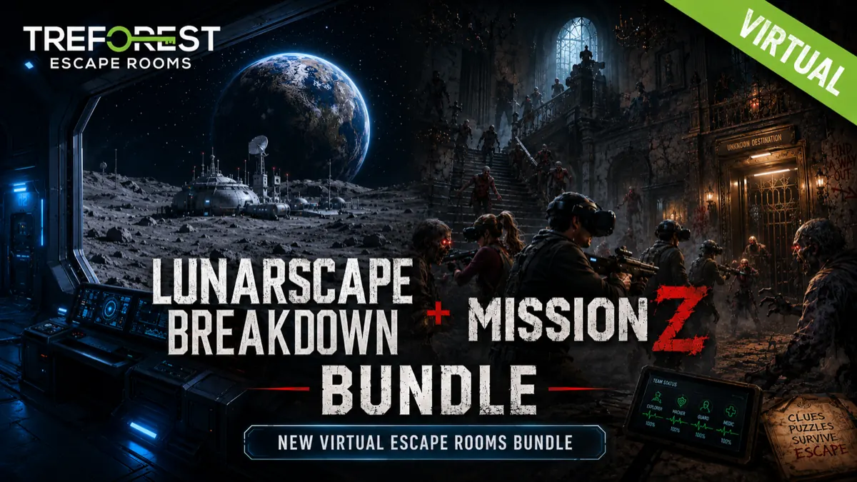 Lunarscape Breakdown and Mission Z VR escape games at Treforest Cardiff